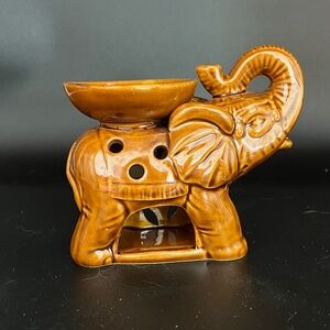 Ceramic elephant candle/incense/tea candle holder